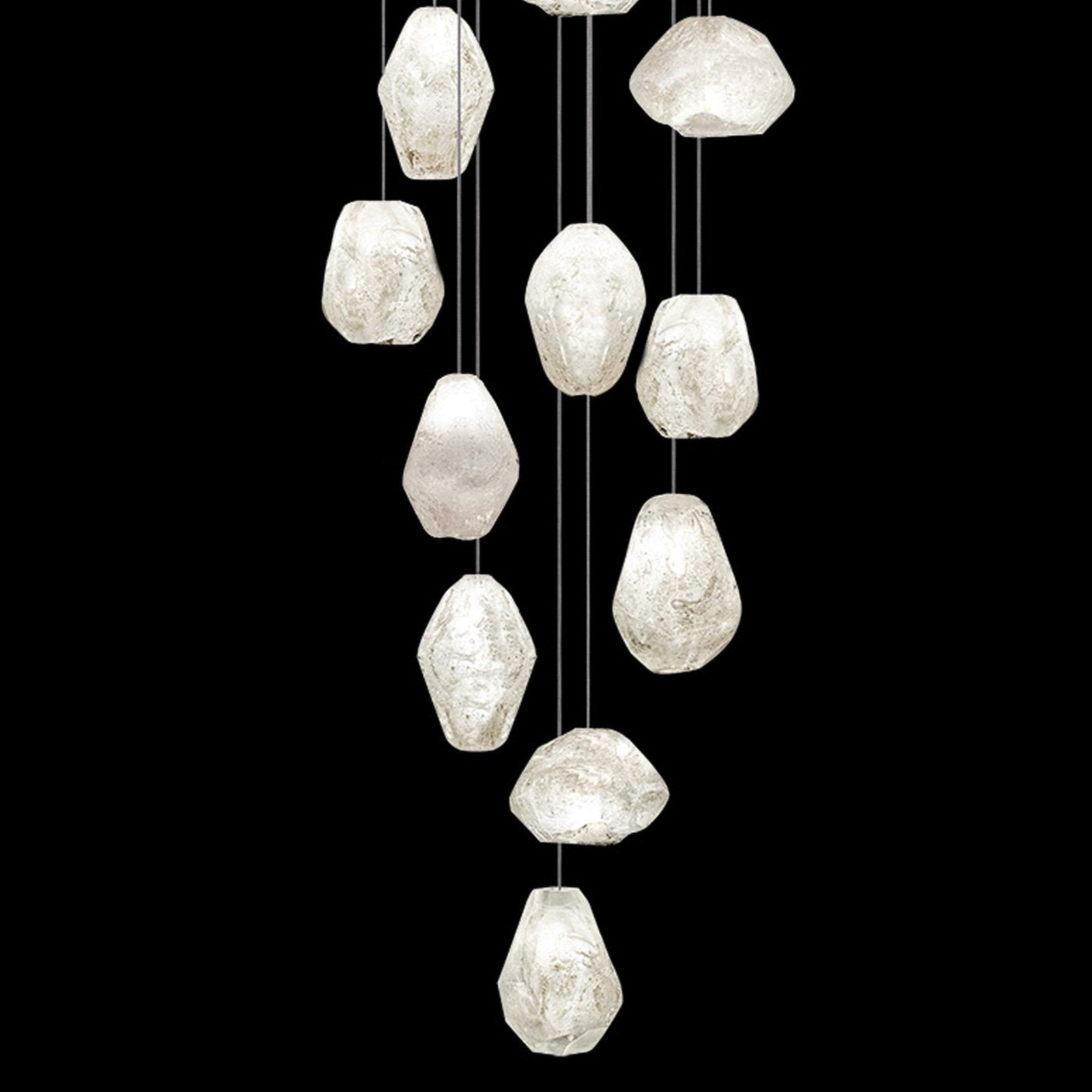 Clear Quartz 21-Inch Glass Pendant