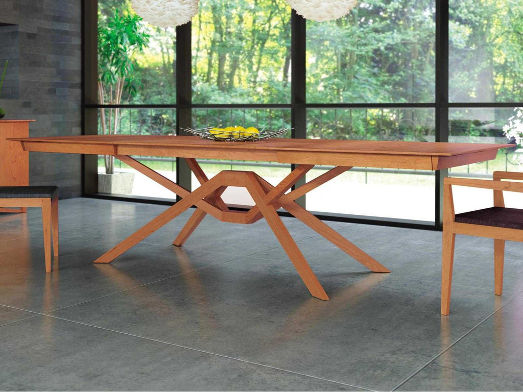 Exeter Rectangle 72-96 Inch Extendable Dining Table in Natural Walnut