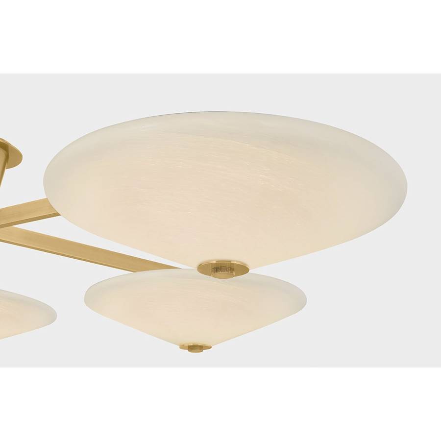 Corbett Lighting Cologne 60" Wide LED Semi-Flush Ceiling Fixture with Cloud Glass Shades