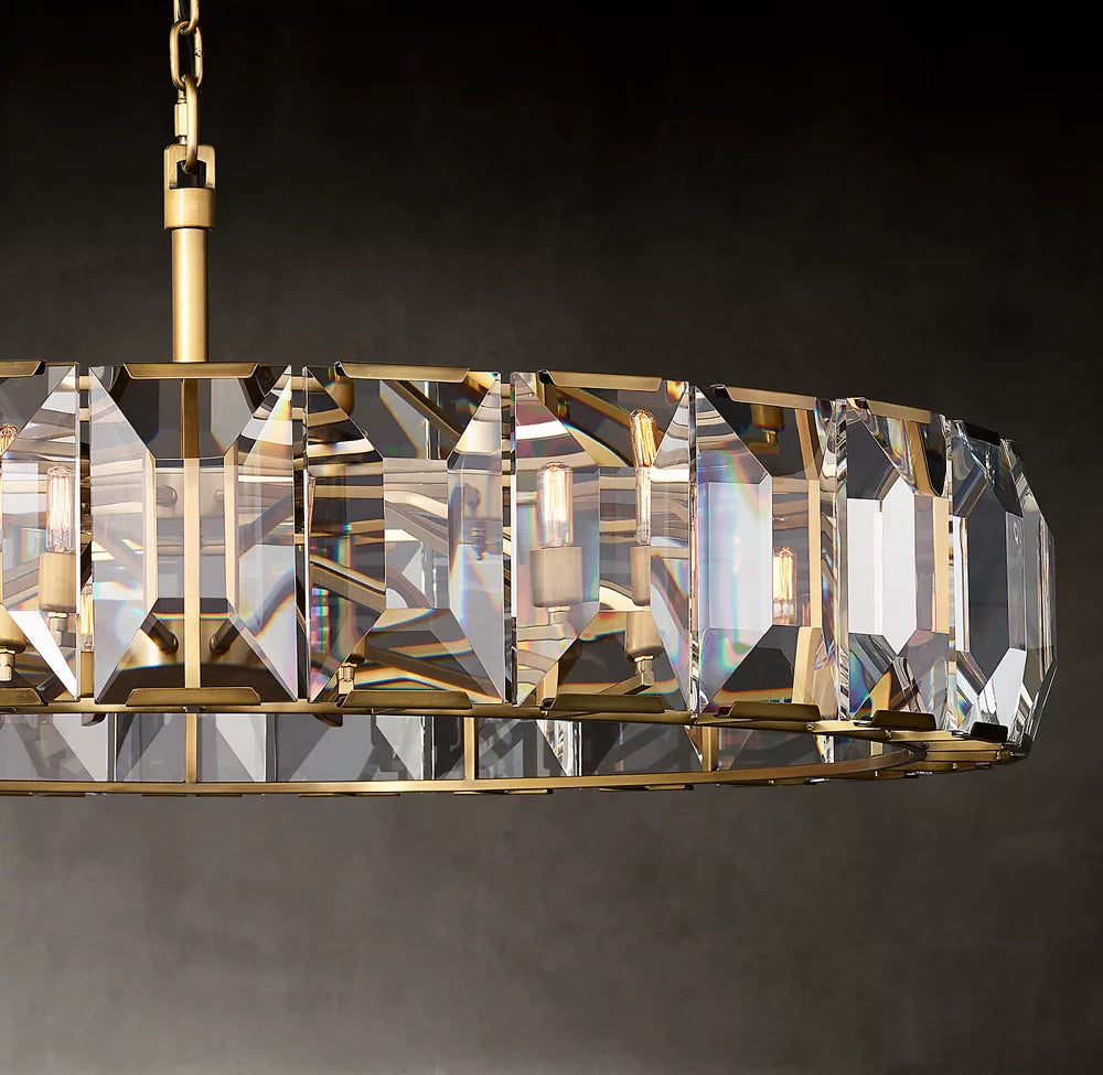 Crystal Prism Gallery Ring Chandelier