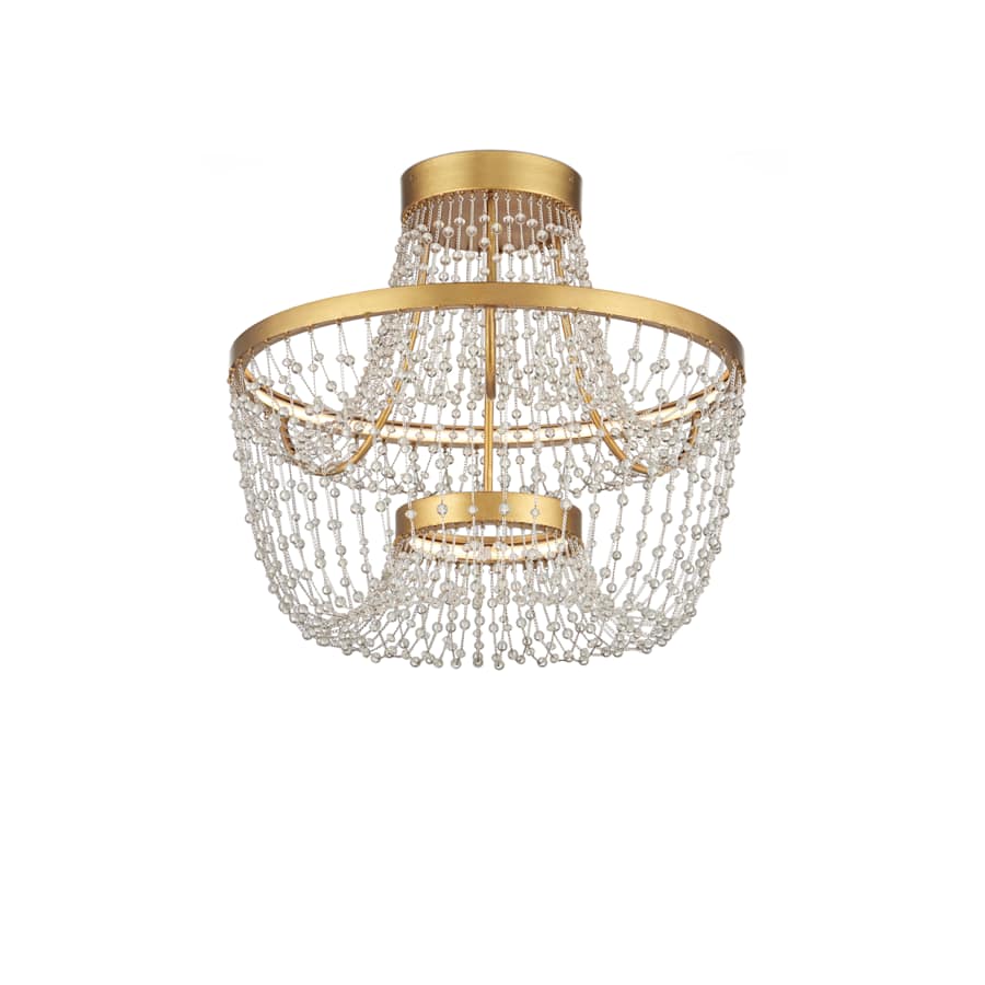 Currey and Company Mademoiselle 22" Wide Semi-Flush Ceiling Fixture