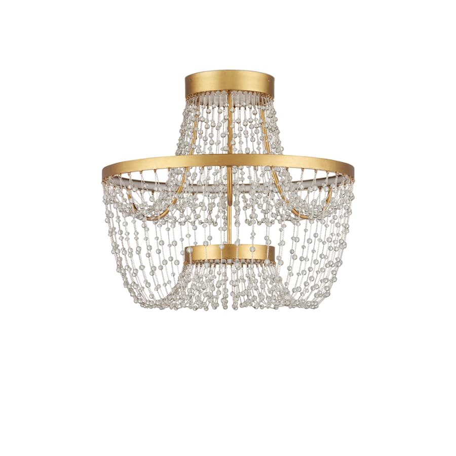 Currey and Company Mademoiselle 22" Wide Semi-Flush Ceiling Fixture