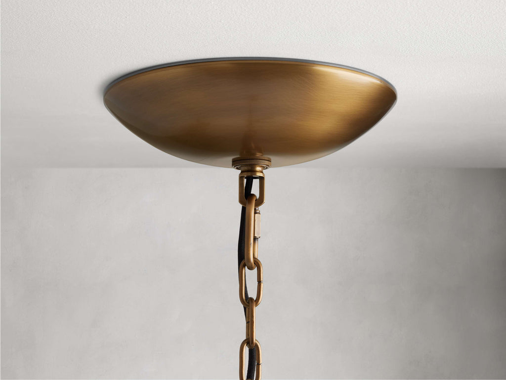 Curved Textured Glass Crown Chandelier