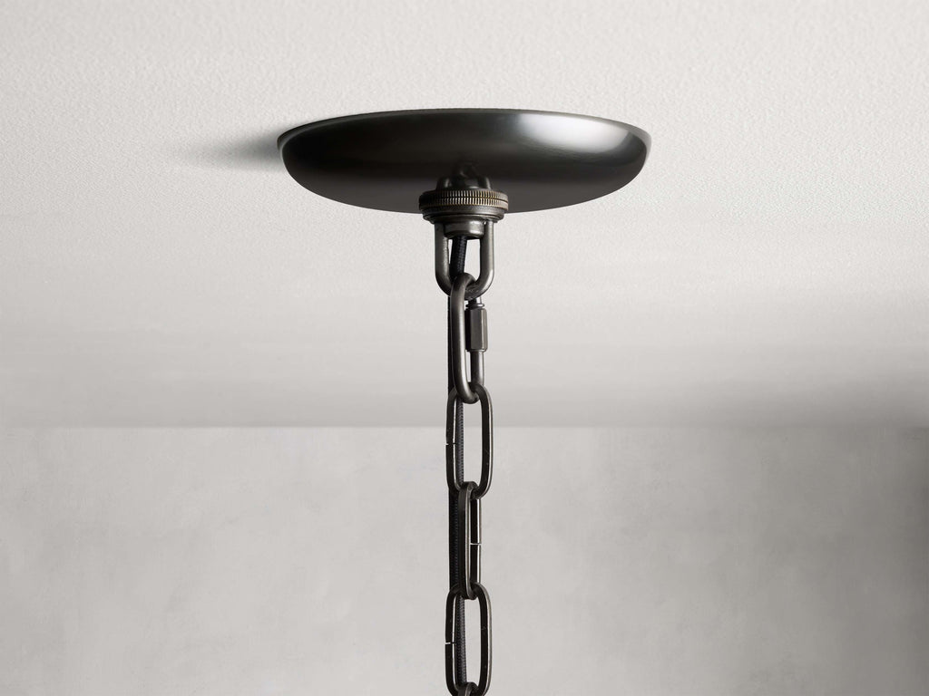 Curved Textured Glass Crown Chandelier