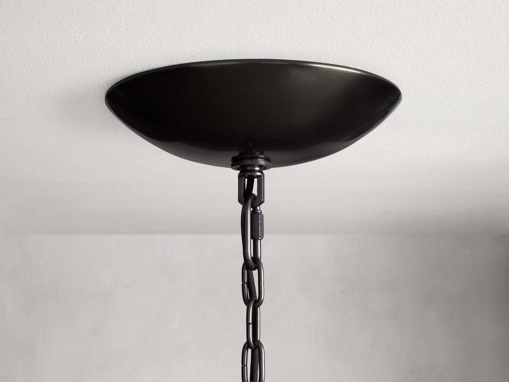 Curved Textured Glass Crown Chandelier