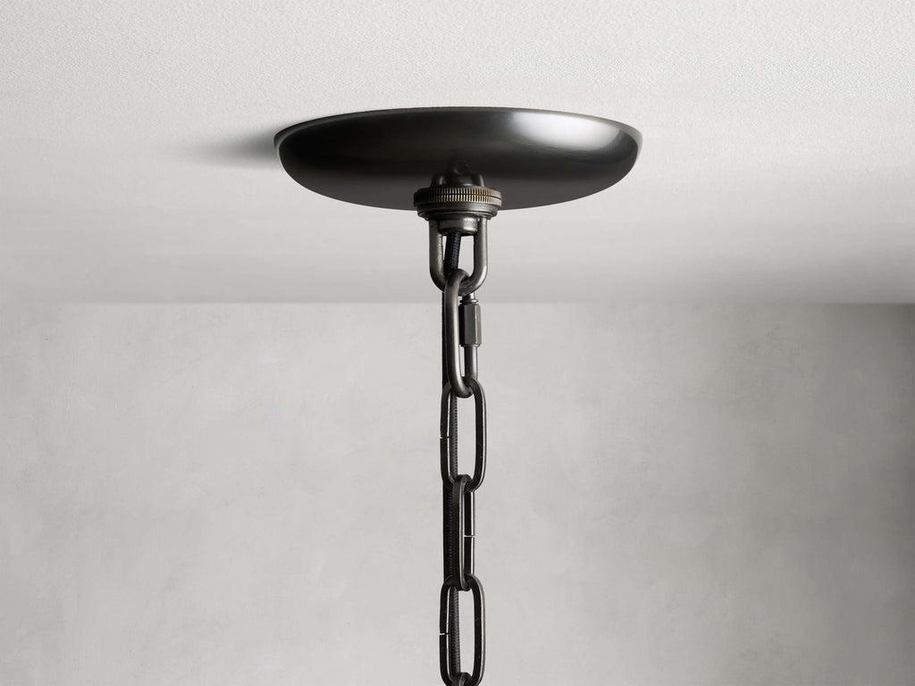 Curved Textured Glass Crown Chandelier