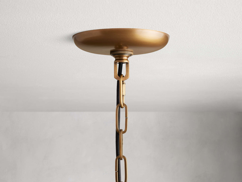 Curved Textured Glass Crown Chandelier