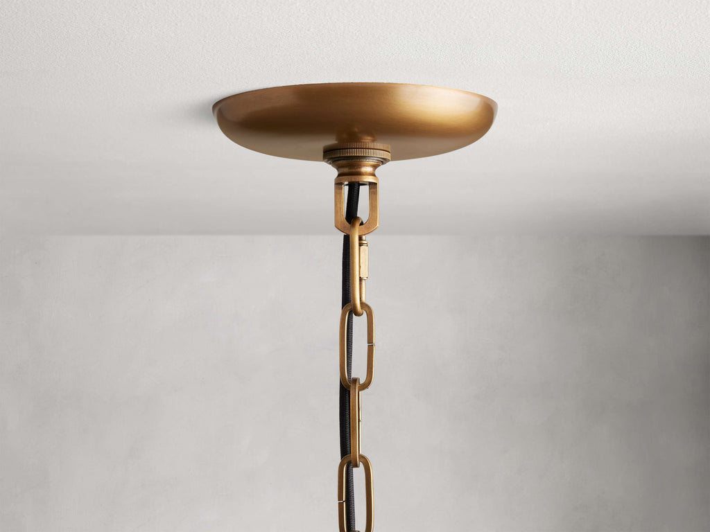 Curved Textured Glass Crown Chandelier