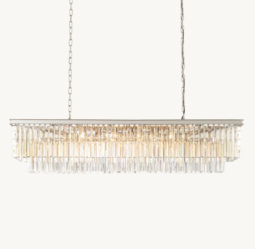Deco Rectangular Prism Gallery Chandelier
