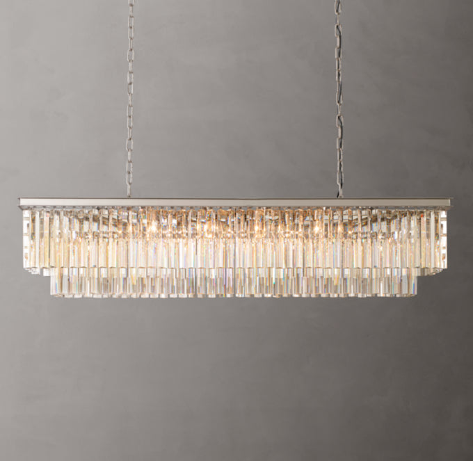 Deco Rectangular Prism Gallery Chandelier
