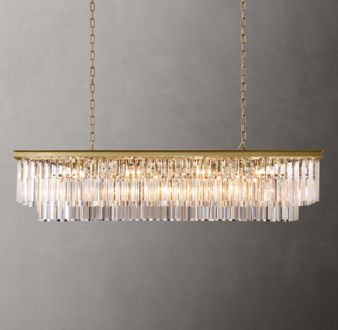 Deco Rectangular Prism Gallery Chandelier