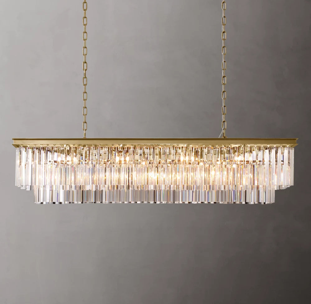 Deco Rectangular Prism Gallery Chandelier