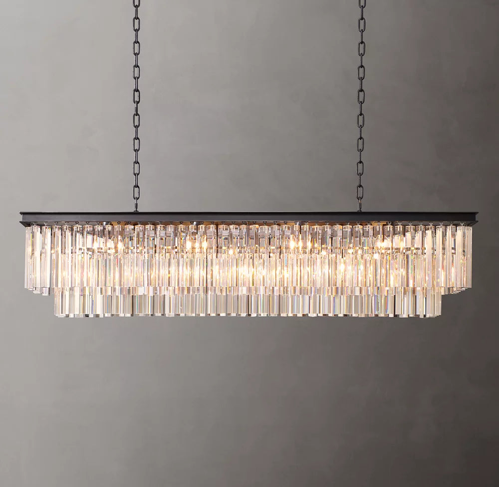 Deco Rectangular Prism Gallery Chandelier