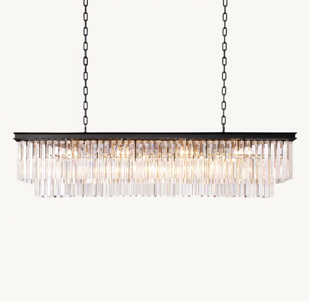 Deco Rectangular Prism Gallery Chandelier
