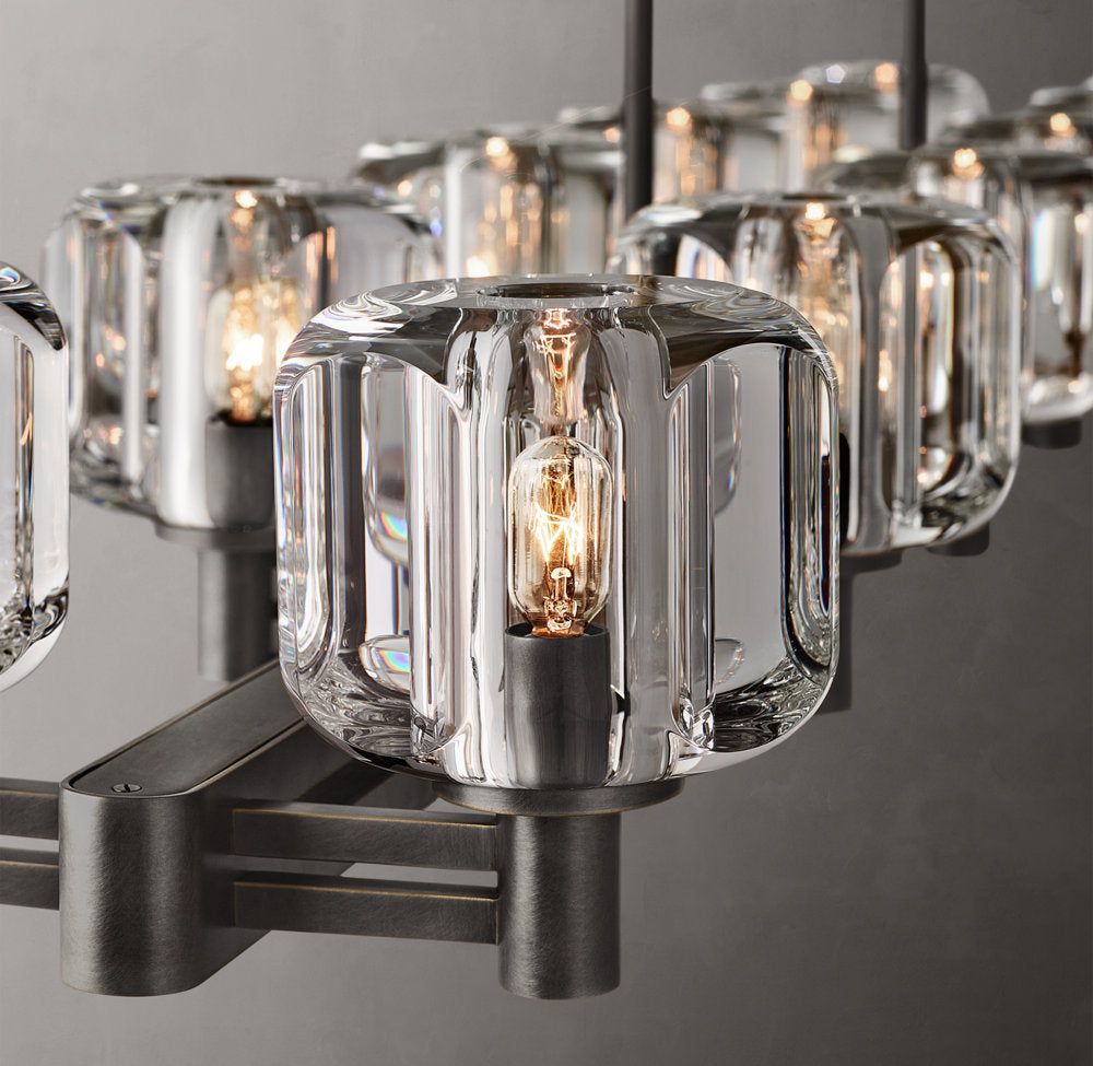 Double Row Optical Crystal Chandelier