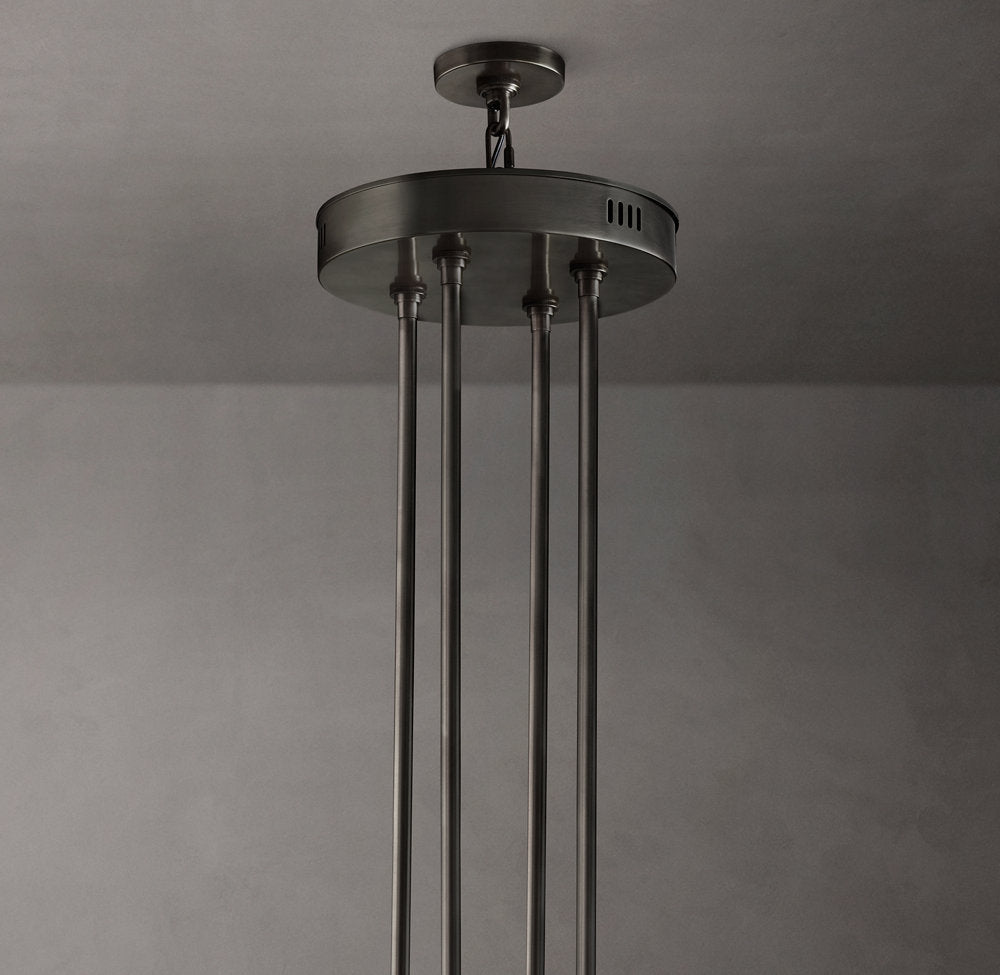 Dual Tier Optical Crystal Halo Chandelier