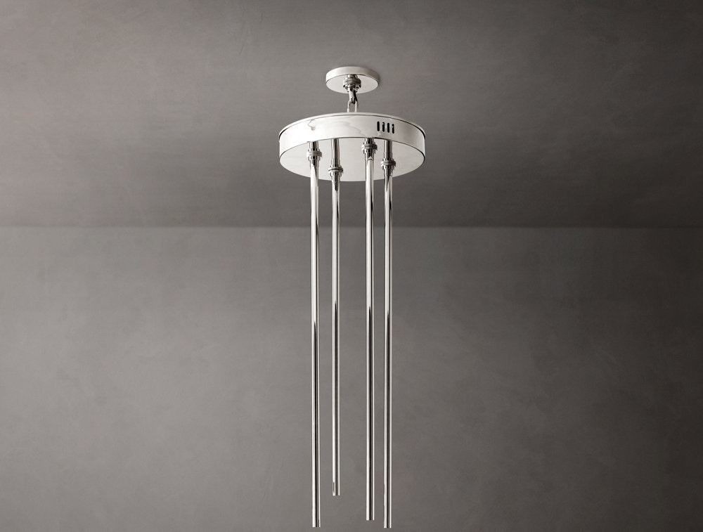 Dual Tier Optical Crystal Halo Chandelier