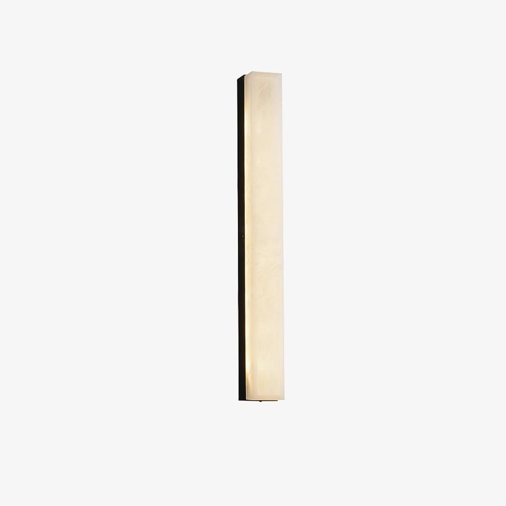 Emerson Linear Alabaster LED Wall Light / ∅ 2.4″ x H 31.5″ / Dia 6cm x H 80cm / Brass & White / Warm Light