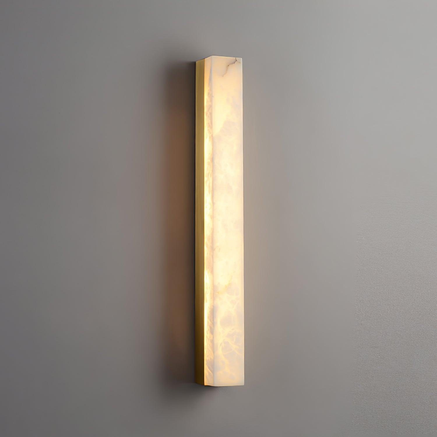Emerson Linear Alabaster LED Wall Light / ∅ 2.4″ x H 31.5″ / Dia 6cm x H 80cm / Black & White / Cool Light