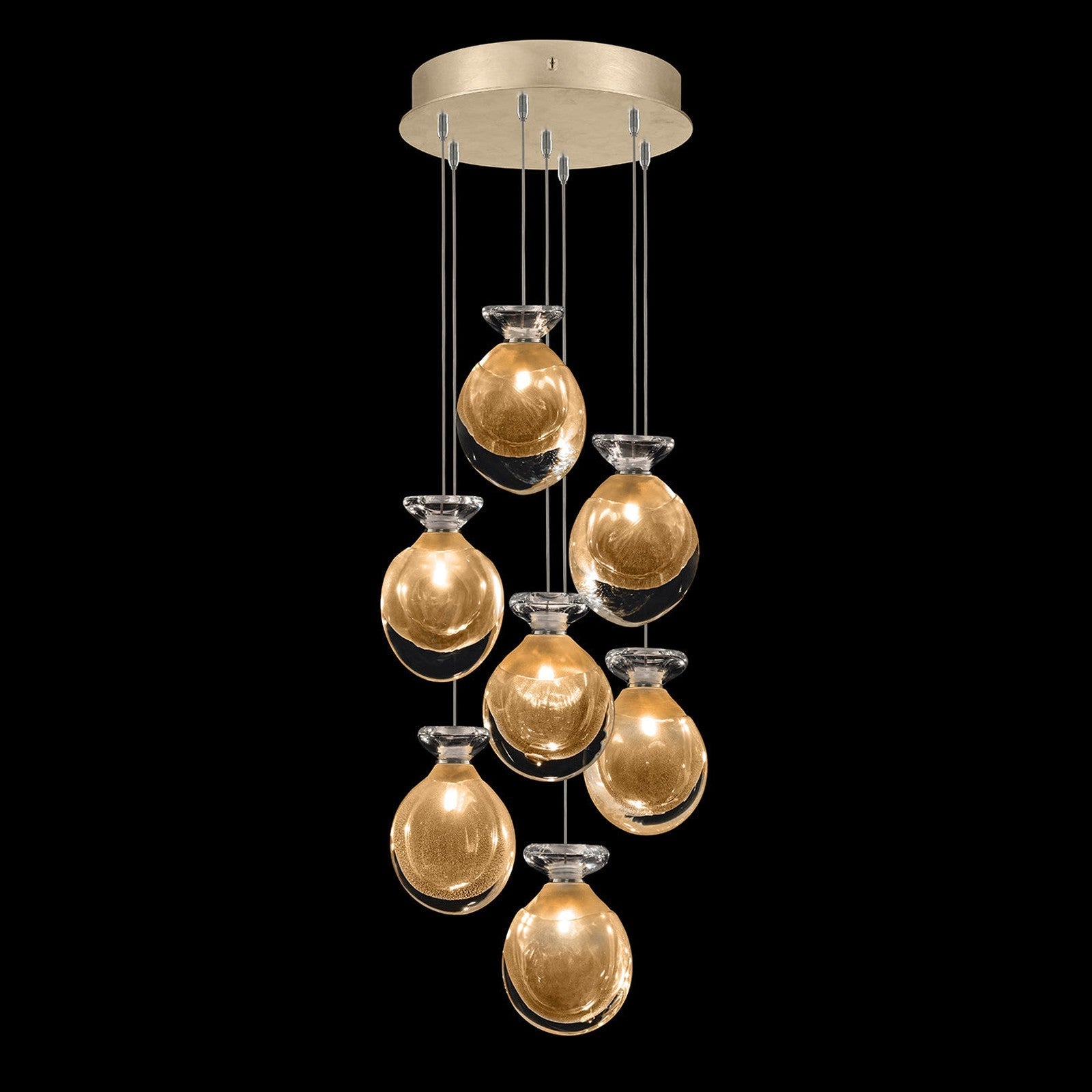 Essence Handblown Glass Pendant / Gold Mix / Gold