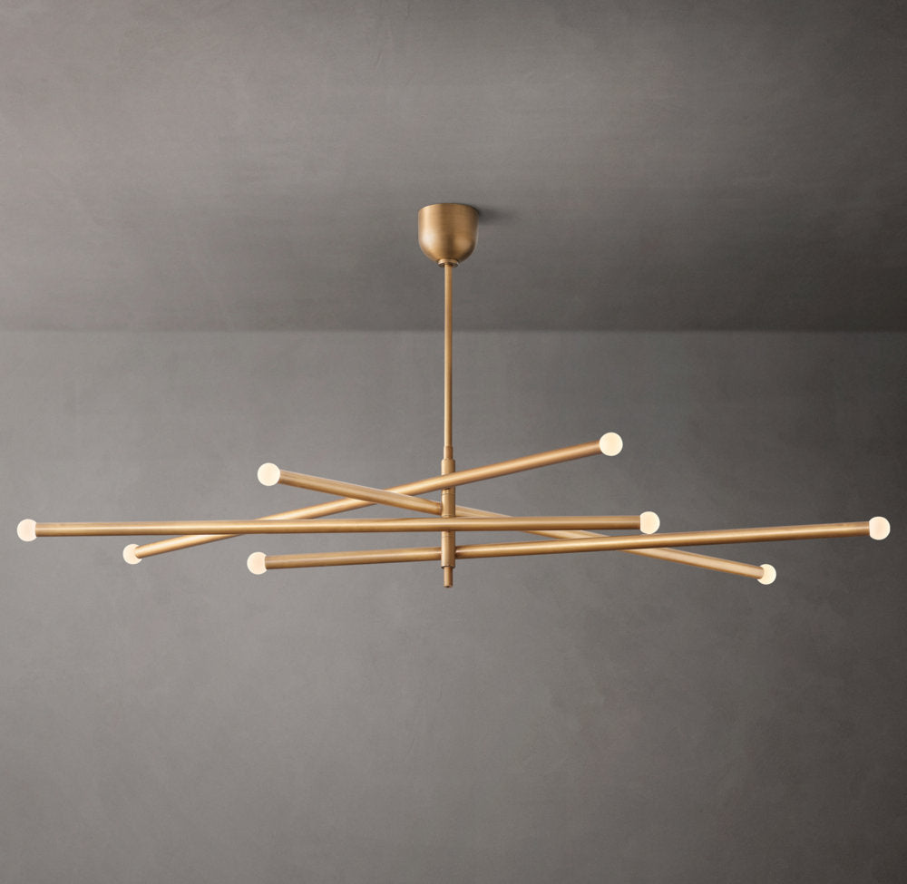 Etched Glass Orb Balance LED Chandelier