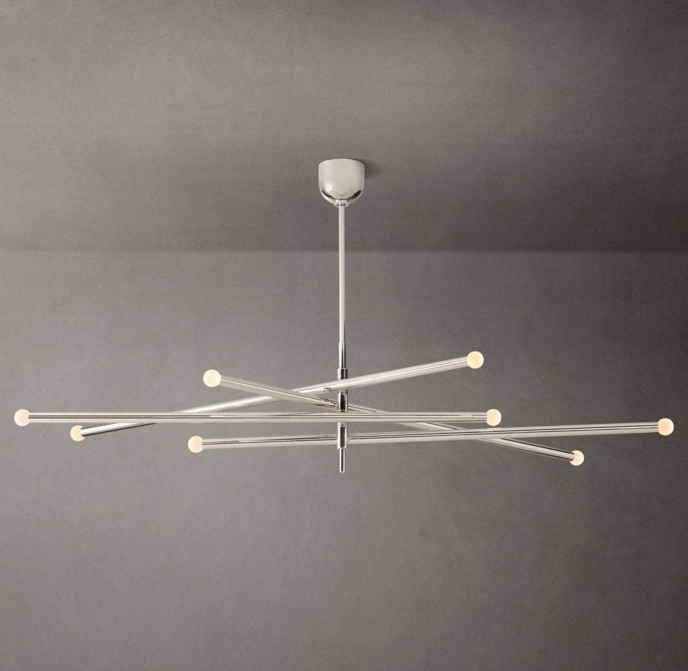 Etched Glass Orb Balance LED Chandelier