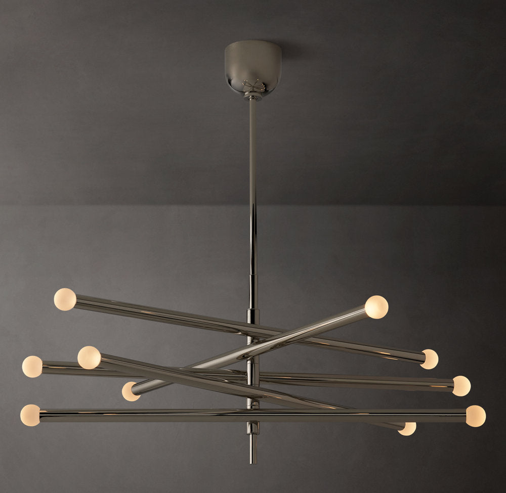 Etched Globe Balance LED Chandelier