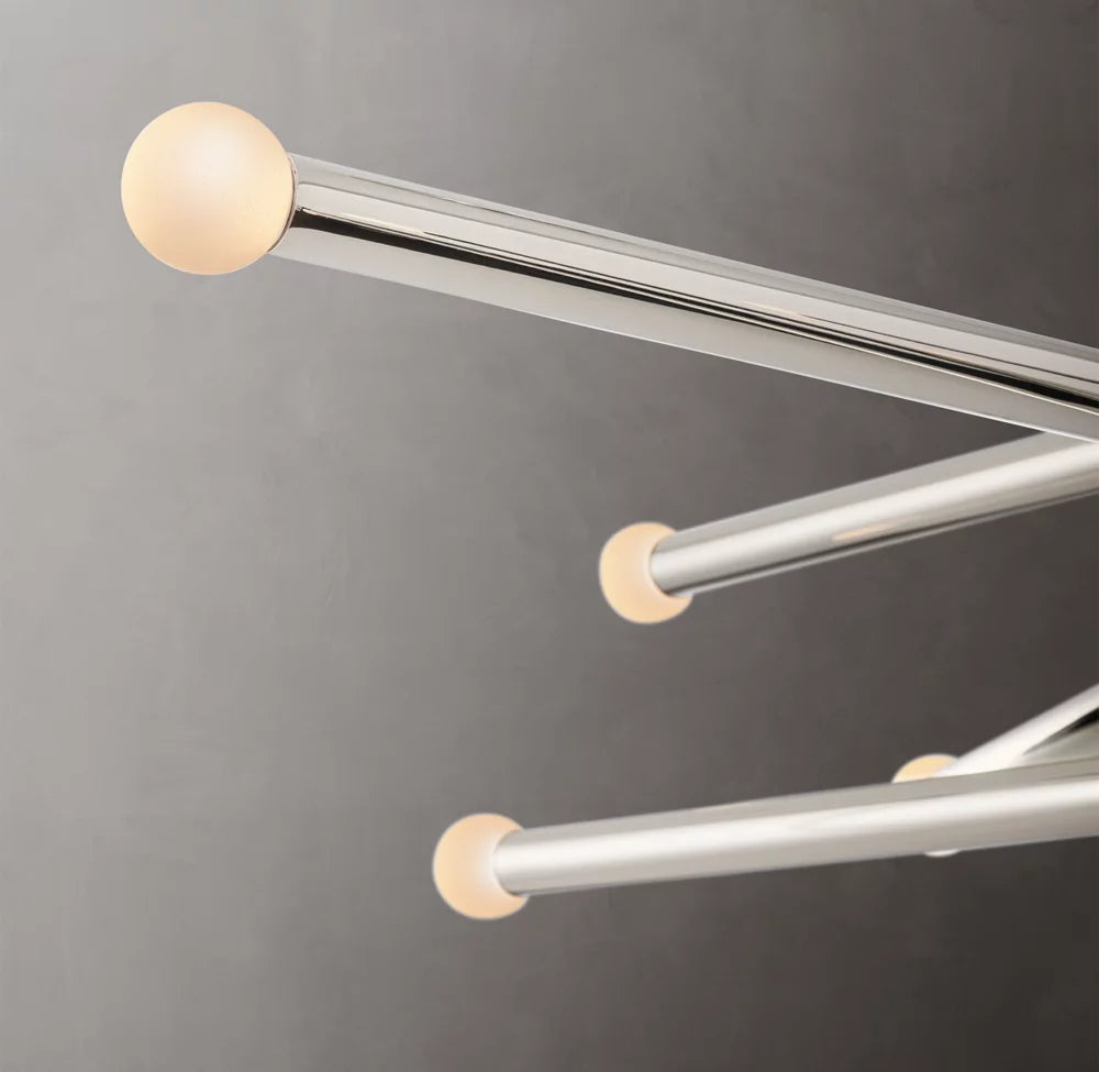 Etched Globe Balance LED Chandelier
