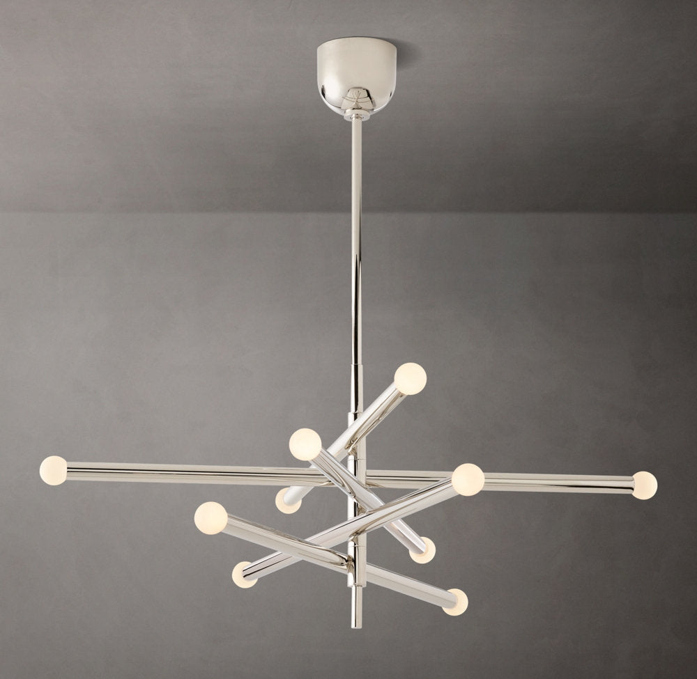 Etched Globe Balance LED Chandelier