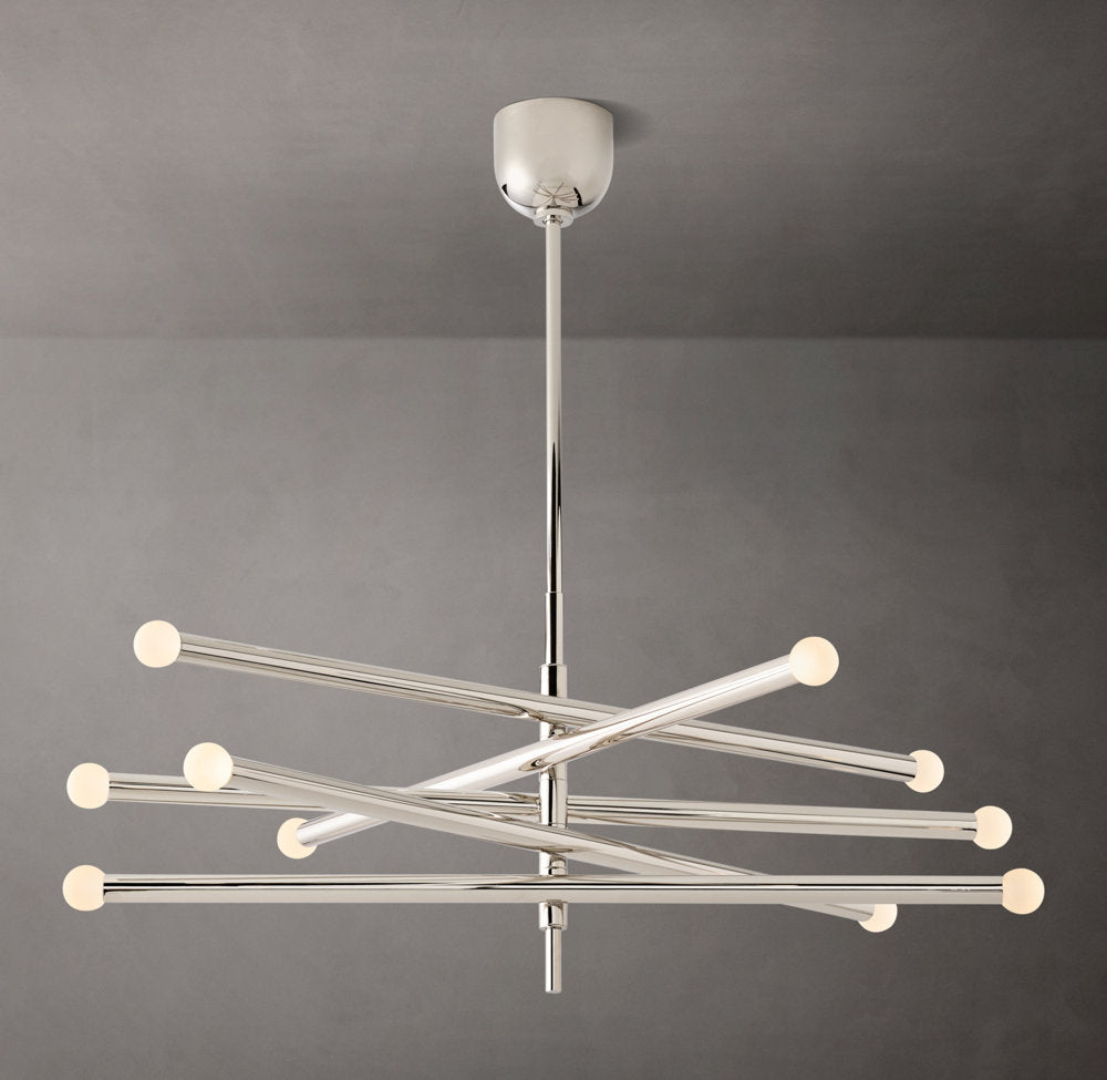 Etched Globe Balance LED Chandelier