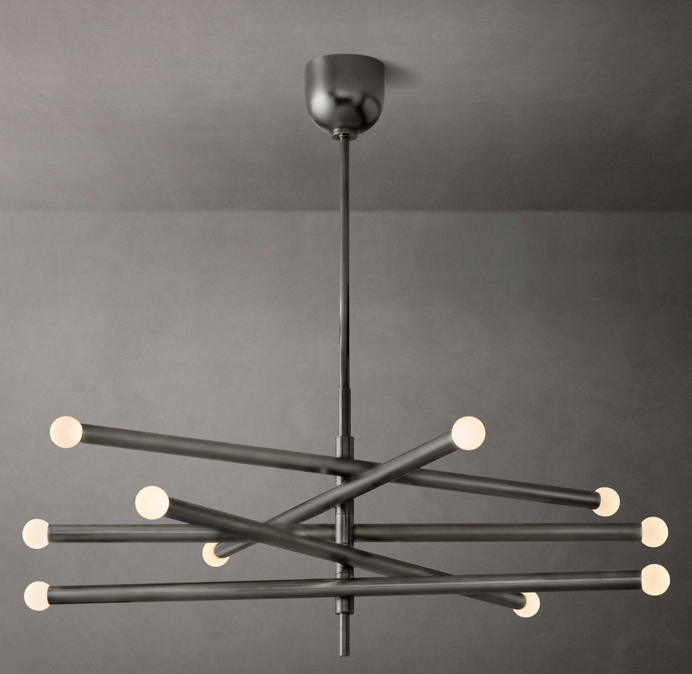 Etched Globe Balance LED Chandelier
