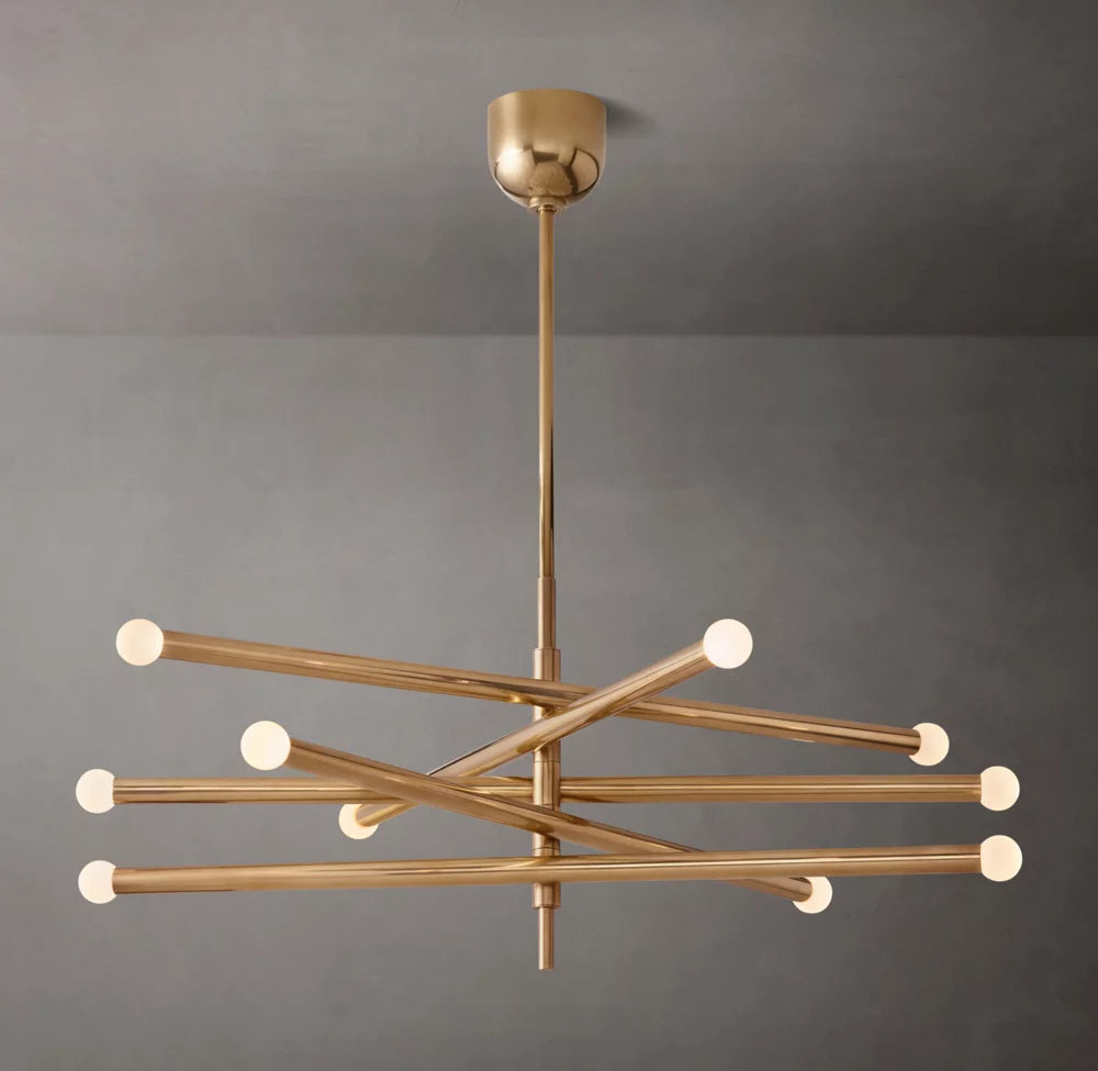 Etched Globe Balance LED Chandelier