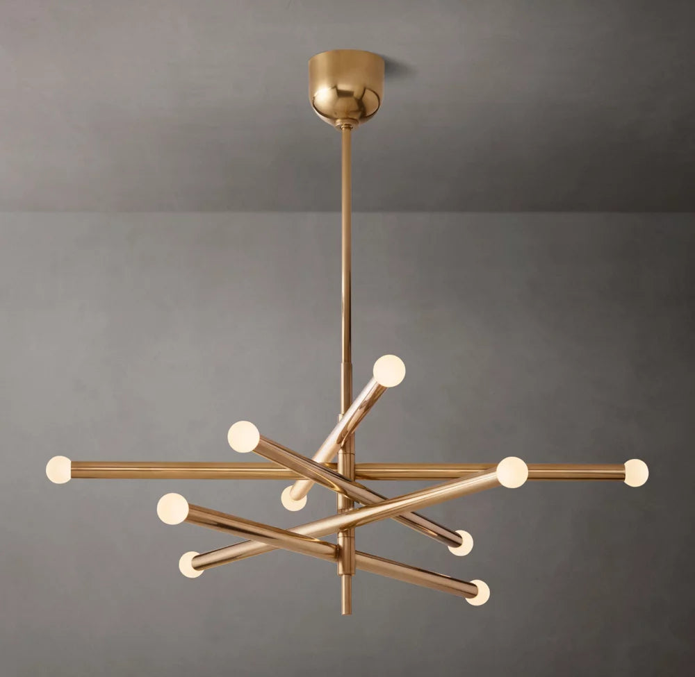 Etched Globe Balance LED Chandelier