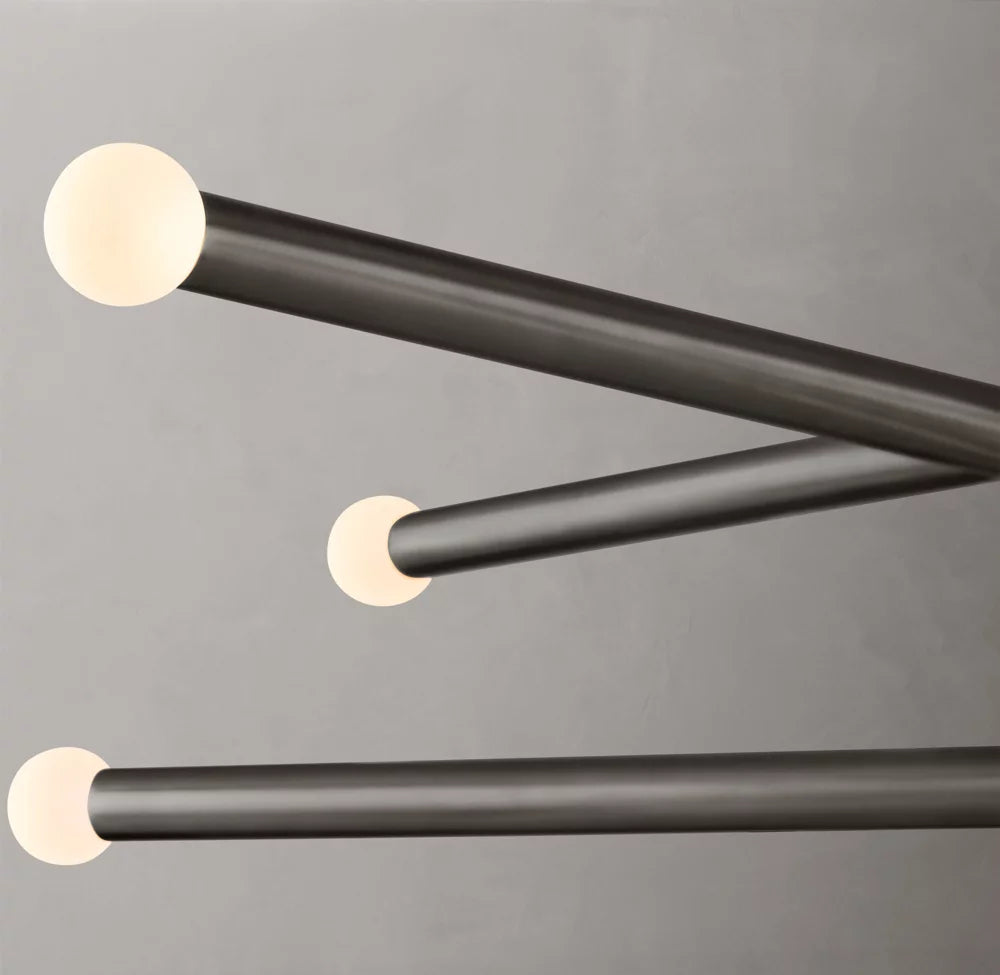 Etched Globe Balance LED Chandelier