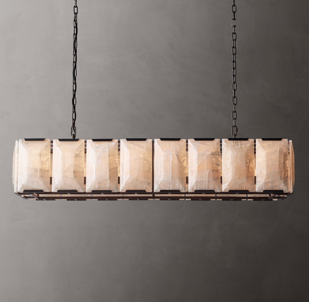 Faceted Calcite Gallery Chandelier