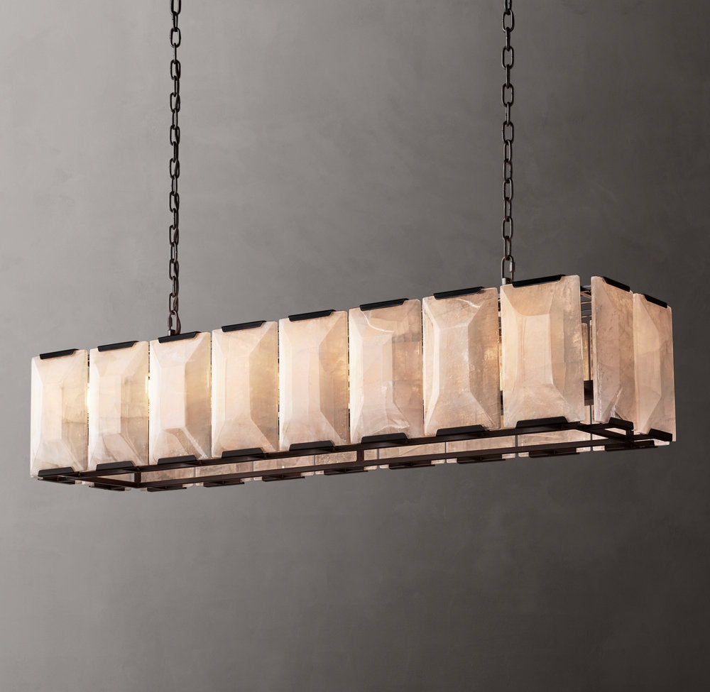 Faceted Calcite Gallery Chandelier