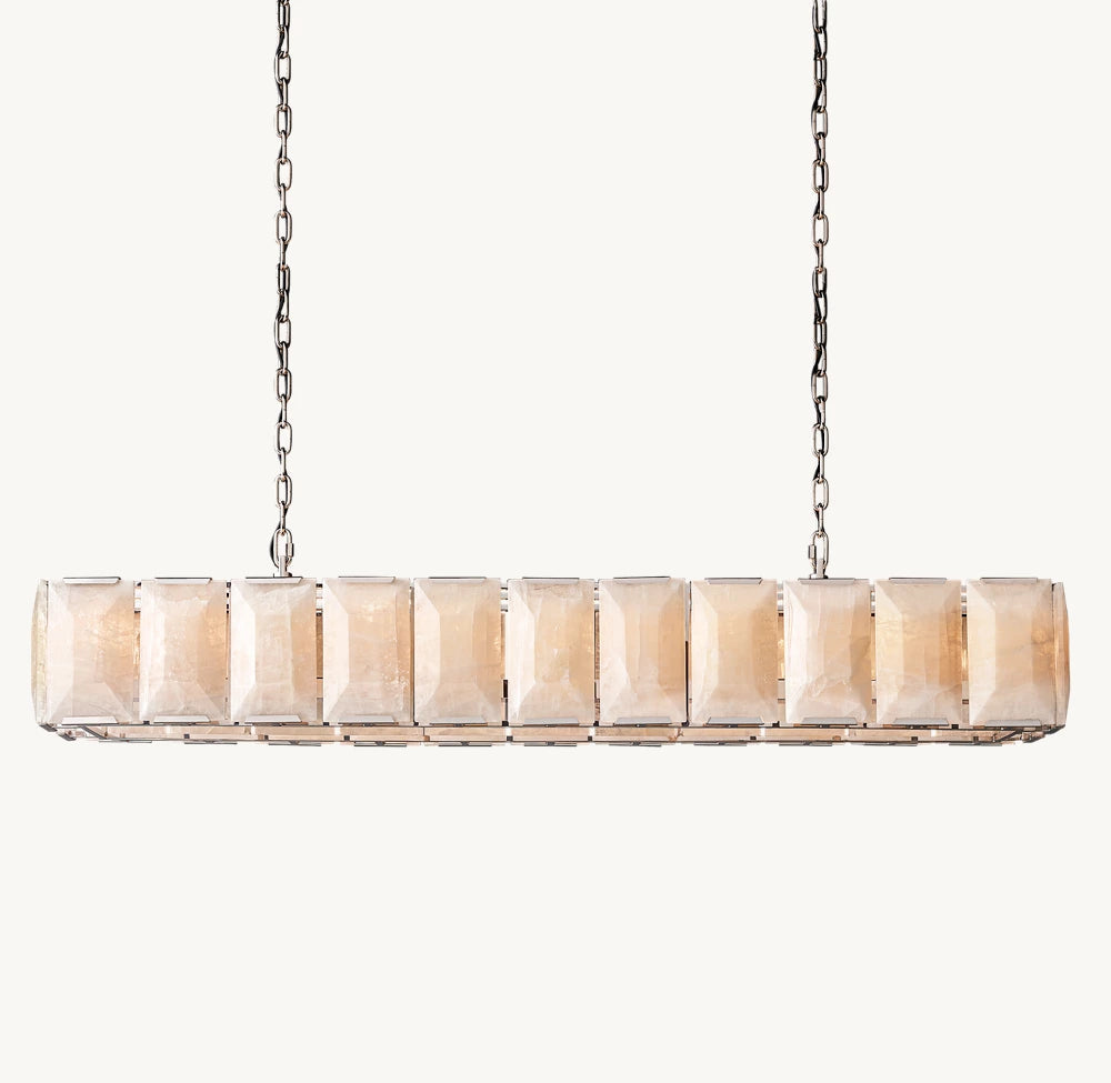 Faceted Calcite Gallery Island Chandelier