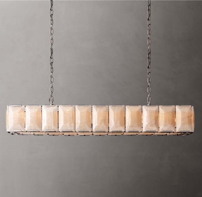 Faceted Calcite Gallery Island Chandelier