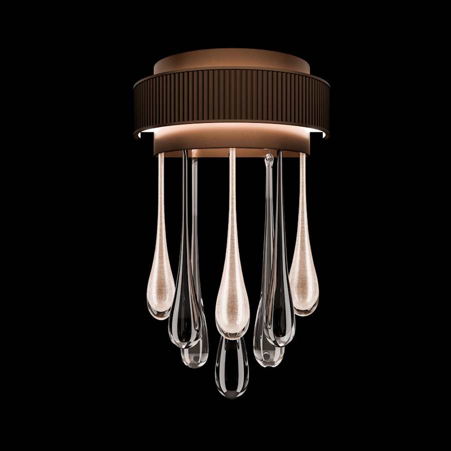 Fine Art Handcrafted Lighting Rain 3 Light 18" Tall LED Wall Sconce