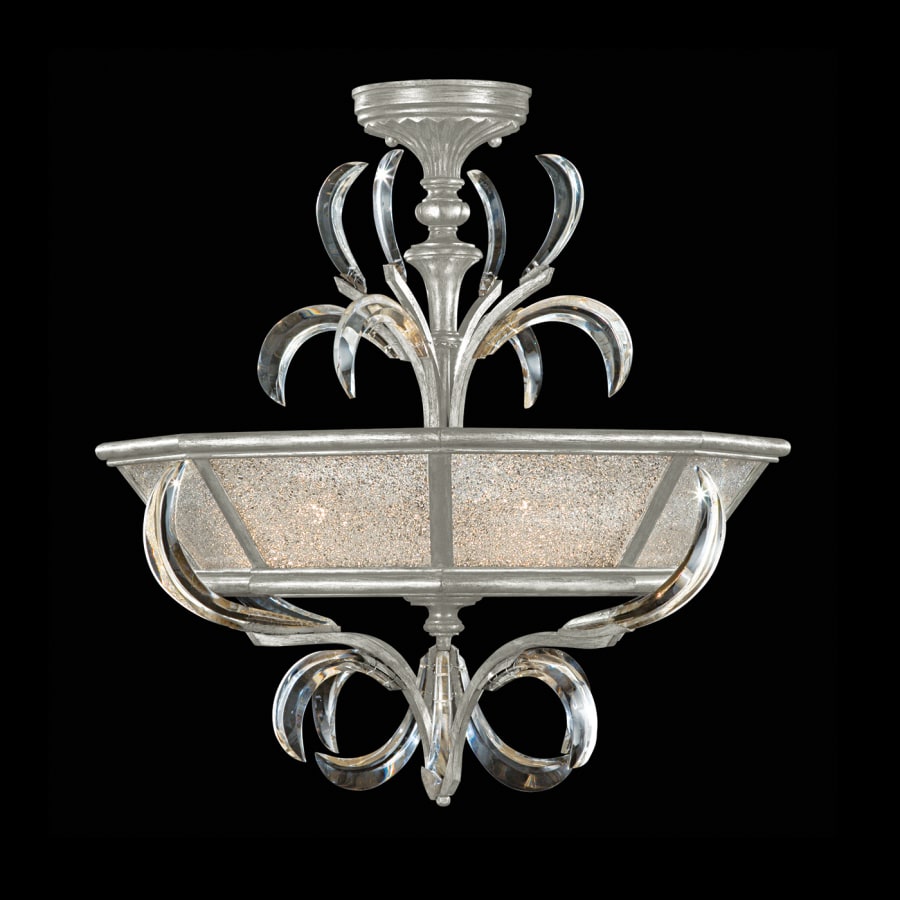 Fine Art Handcrafted Lighting Beveled Arcs 3 Light 26" Wide Semi-Flush Ceiling Fixture