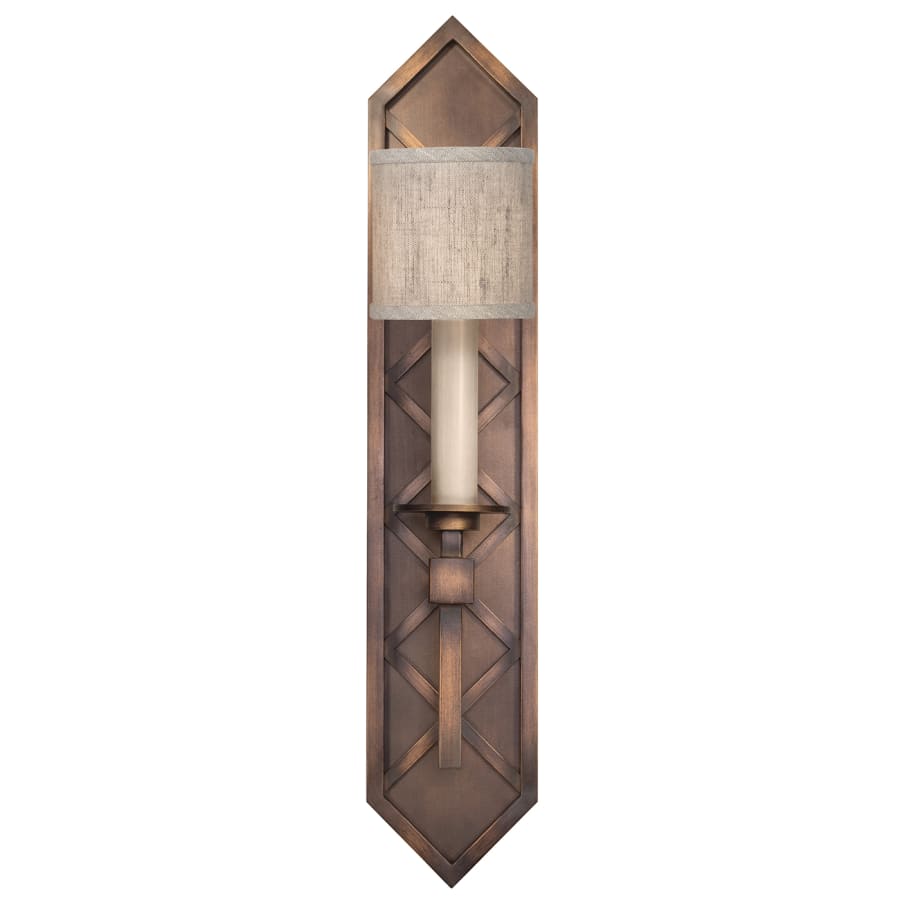 Fine Art Handcrafted Lighting Cienfuegos Single Light 25" High Wall Sconce with Fabric Shade