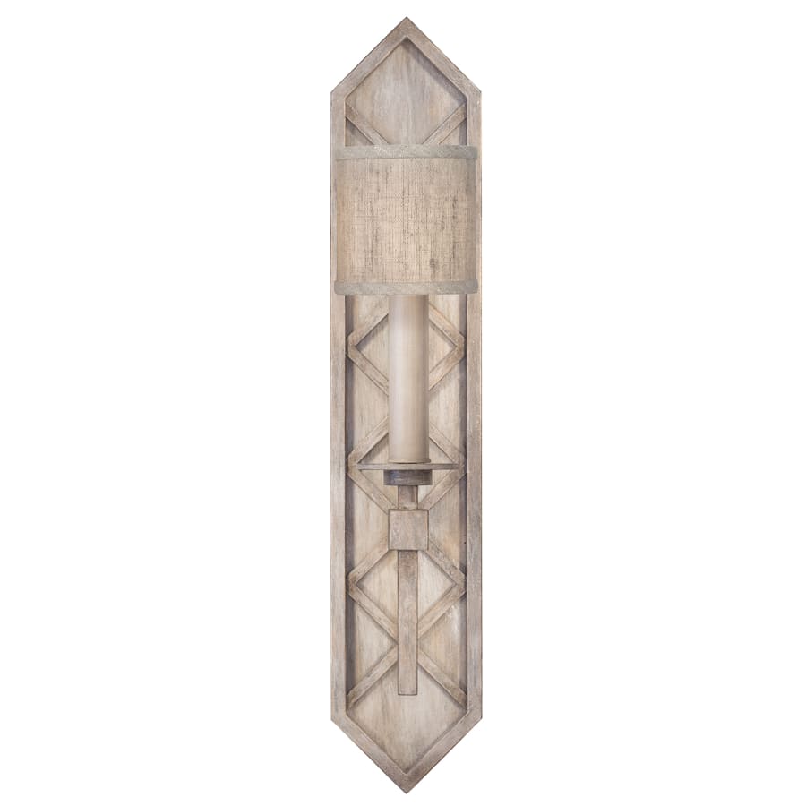 Fine Art Handcrafted Lighting Cienfuegos Single Light 25" High Wall Sconce with Fabric Shade