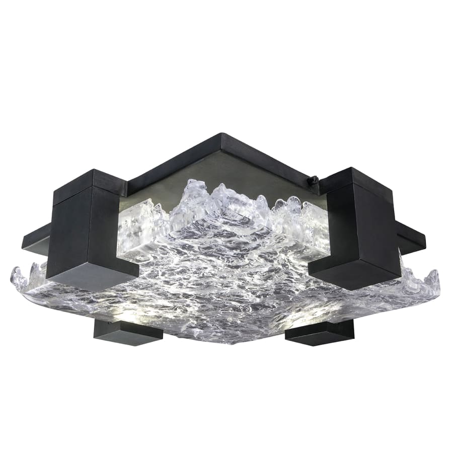 Fine Art Handcrafted Lighting Terra 17" Wide LED Flush Mount Square Ceiling Fixture