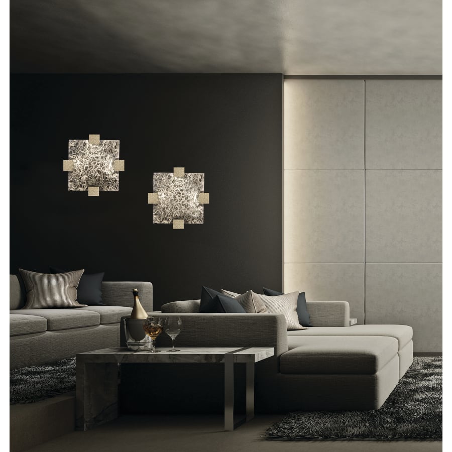 Fine Art Handcrafted Lighting Terra 17" Wide LED Flush Mount Square Ceiling Fixture
