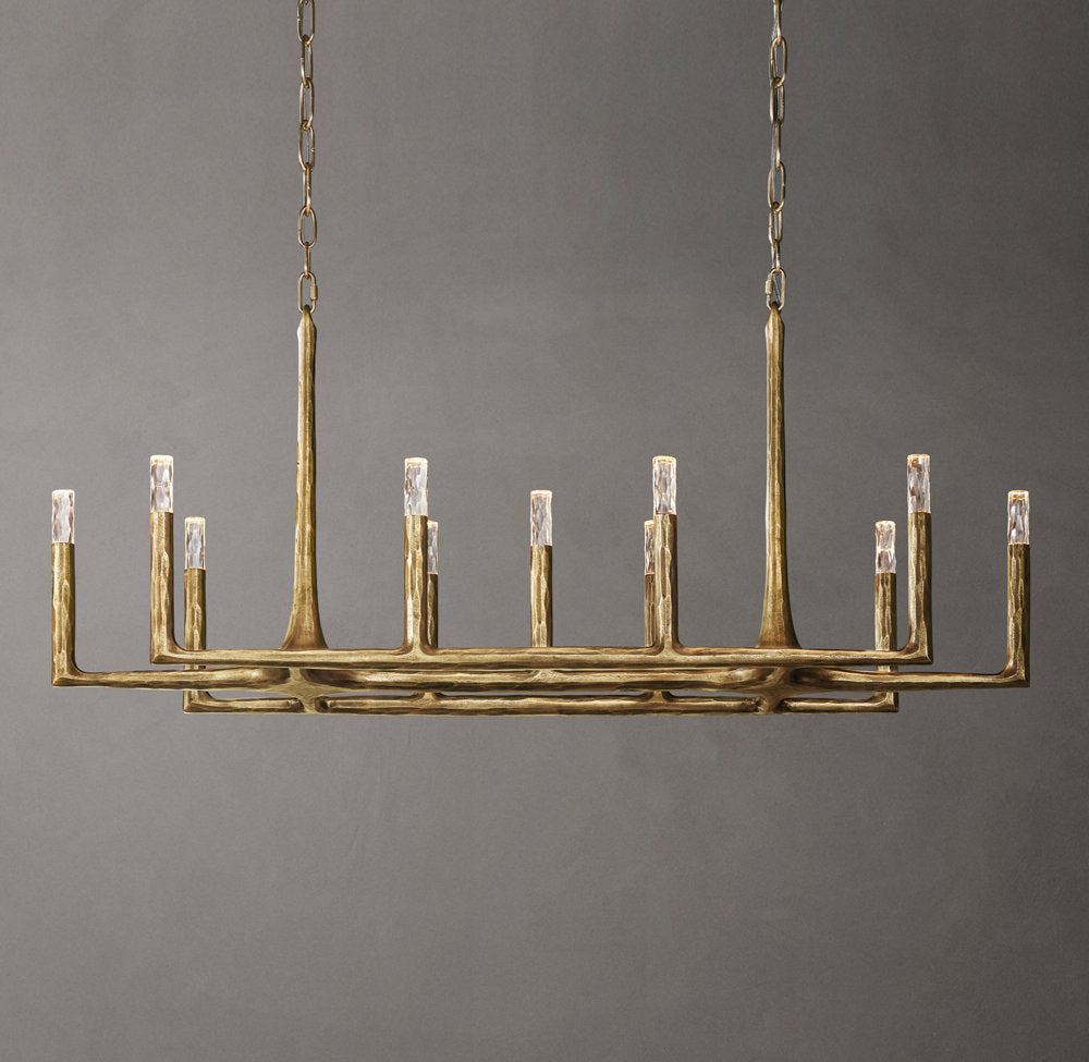 Forged Glass Capsule Island Chandelier