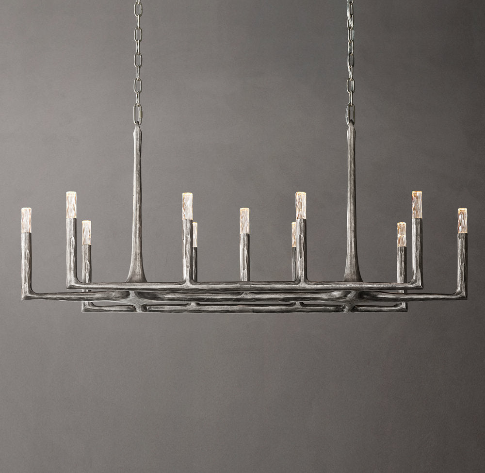 Forged Glass Capsule Island Chandelier