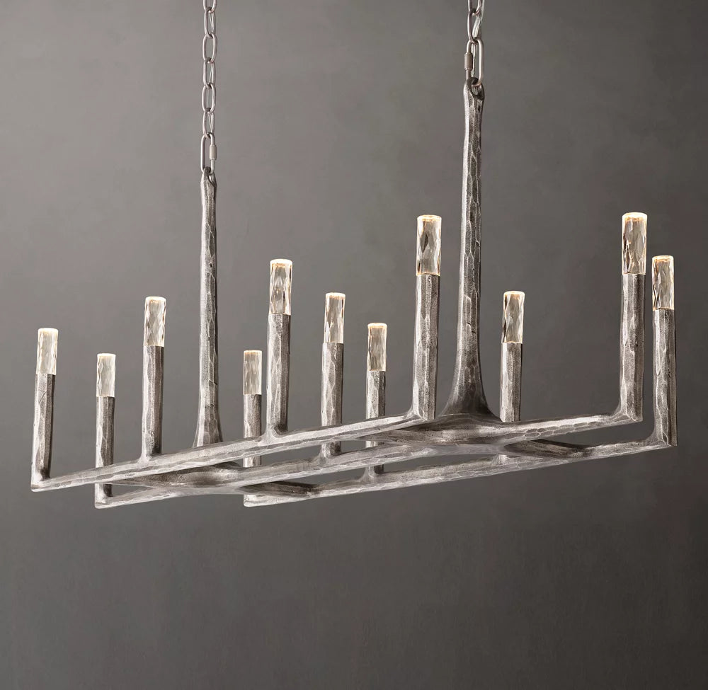 Forged Glass Capsule Island Chandelier