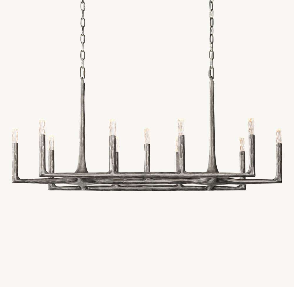 Forged Glass Capsule Island Chandelier