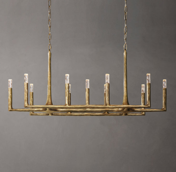 Forged Glass Capsule Island Chandelier