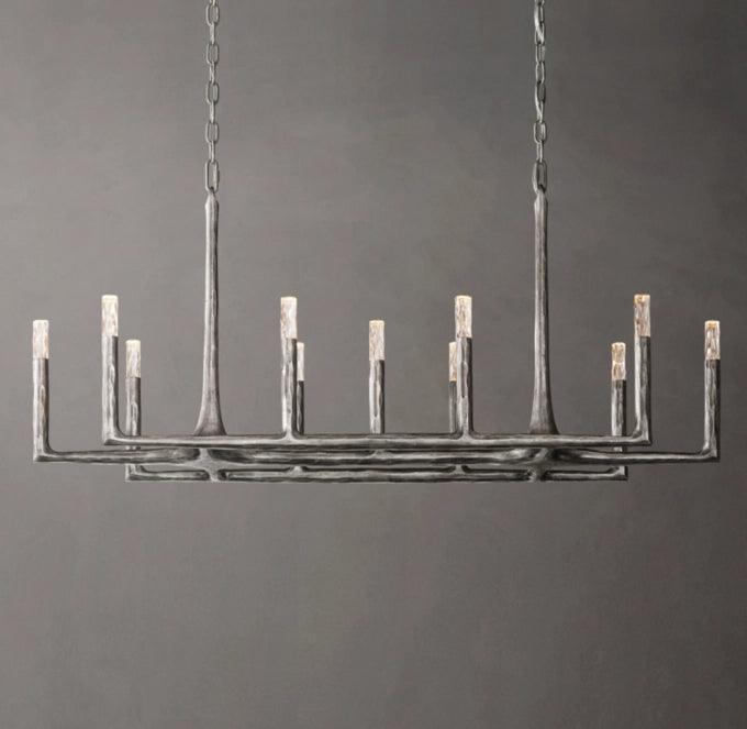 Forged Glass Capsule Island Chandelier